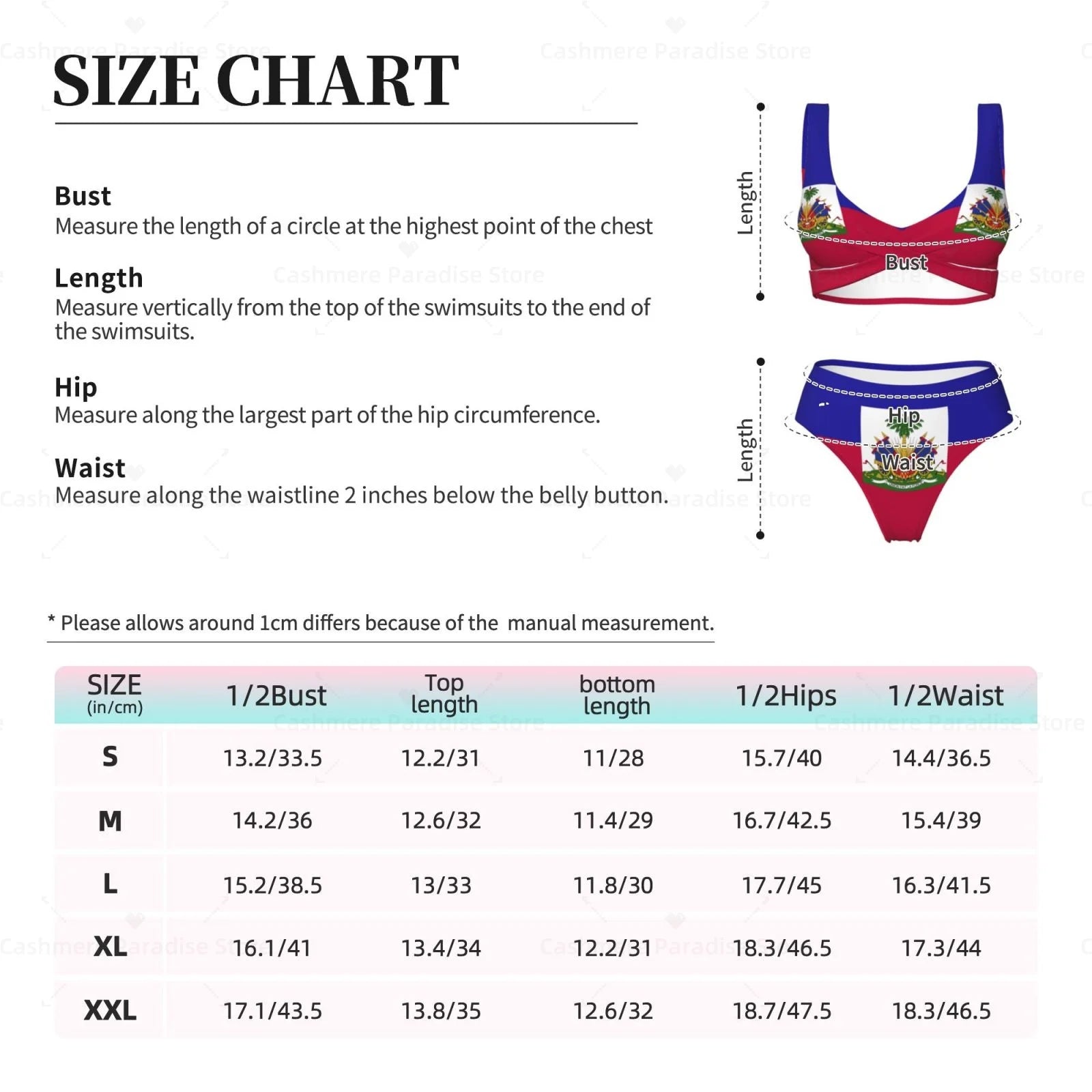 Haiti Flag Women Bikini Set Swimsuit Push Up Female Swimwear Bathing Suit