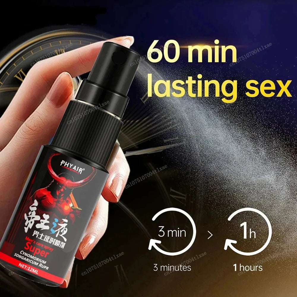 Male Sex Spray Man Long Lasting 60 Minutes without ejaculation Spray For Men Premature Ejaculation Fast Erecting Adult Product