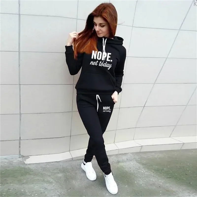 Women's sportswear sportswear jogging clothes ladies casual hooded sportswear suit clothes hoodie + sports pants sportswear