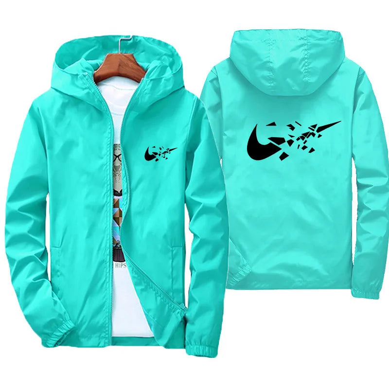 Spring and Autumn New Men's Windproof Hooded Jacket Street Fashion Trend Zipper Men's Top Coat Outdoor Men's Casual Jacket