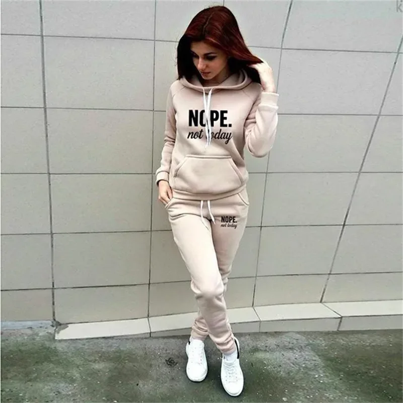 Women's sportswear sportswear jogging clothes ladies casual hooded sportswear suit clothes hoodie + sports pants sportswear